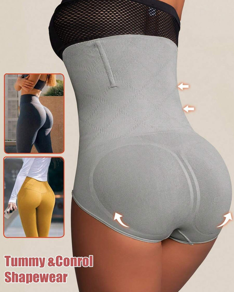 Panties Sin Costuras de Cintura Alta para Mujeres - Moldeo de Abdomen y Realce de Caderas