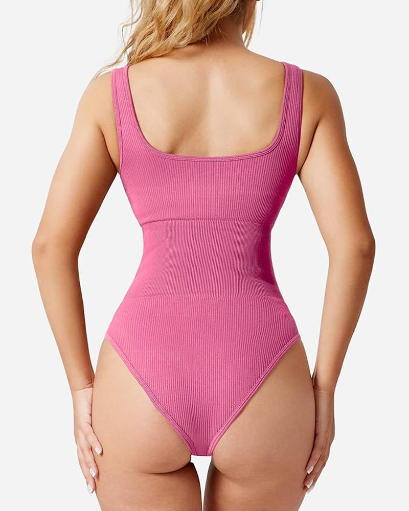 Vestido ajustado sin mangas de canalé para mujer