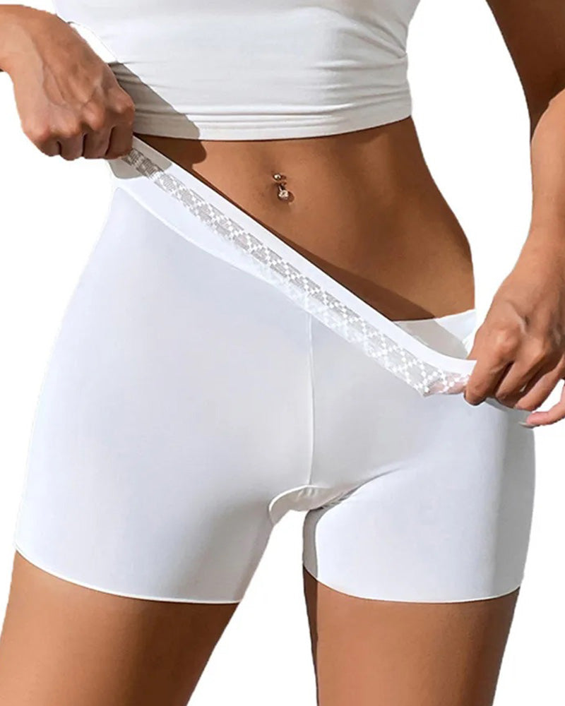 Shorts Modeladores de Cuerpo de Talle Medio con Control Abdomen y Levantamiento de Caderas en Color Sólido