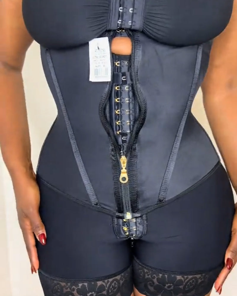 Faja Moldeadora para Mujeres con Cremallera y Doble Hebilla