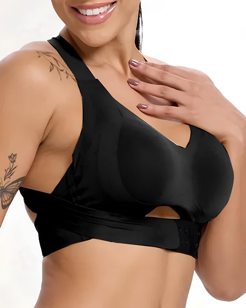 Top Deportivo Corrector de Espalda con Relleno Sin Costuras para Mujer
