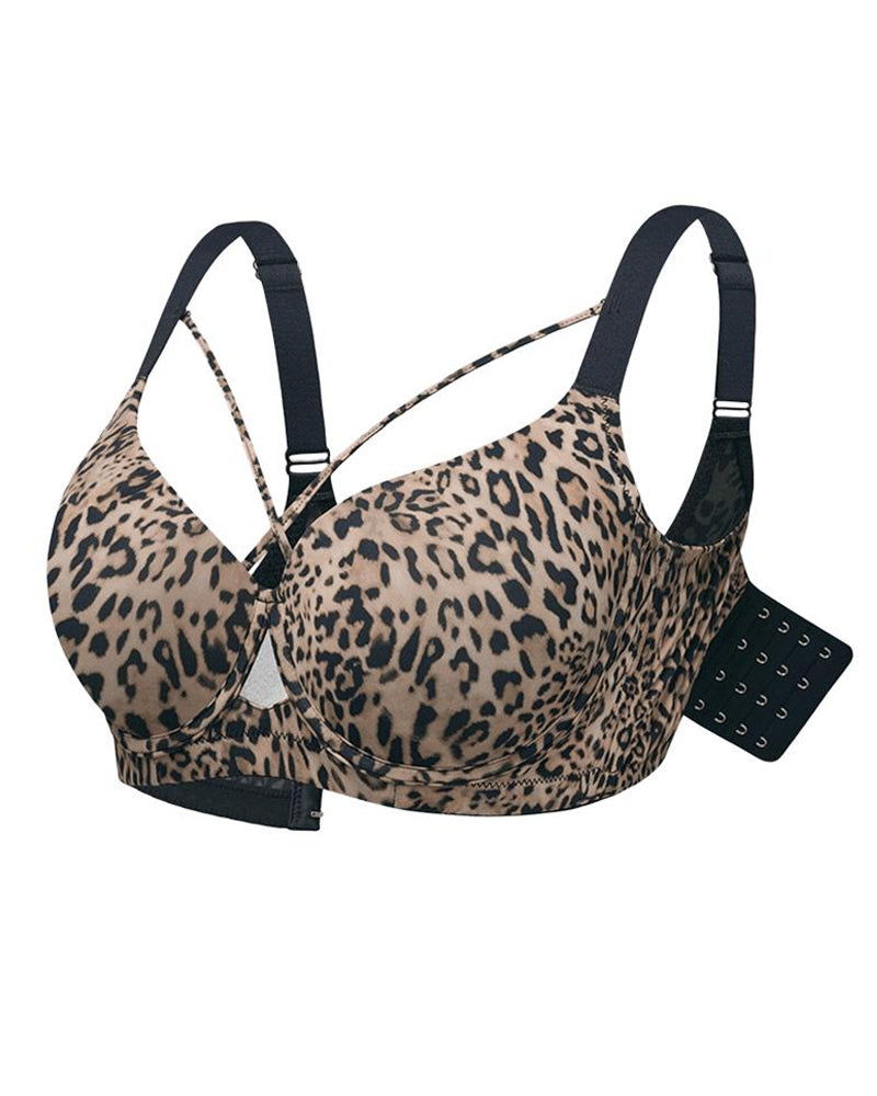 Sostén sin costuras con aros para mujer, con escote en V profundo y soporte cómodo
