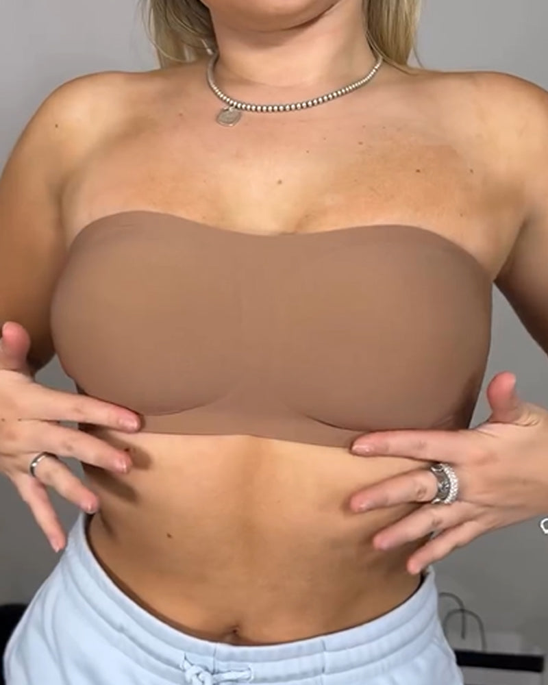 Sostén Push-Up de Silicona Antideslizante y Sin Costuras para Mujeres