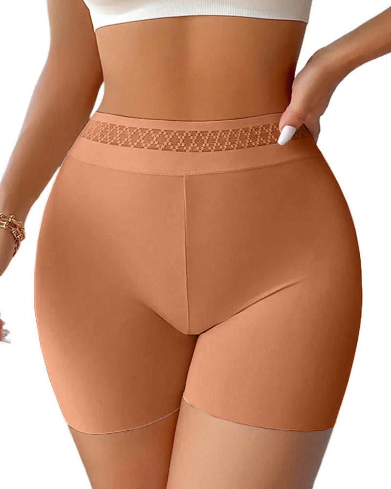 Shorts Modeladores de Cuerpo de Talle Medio con Control Abdomen y Levantamiento de Caderas en Color Sólido