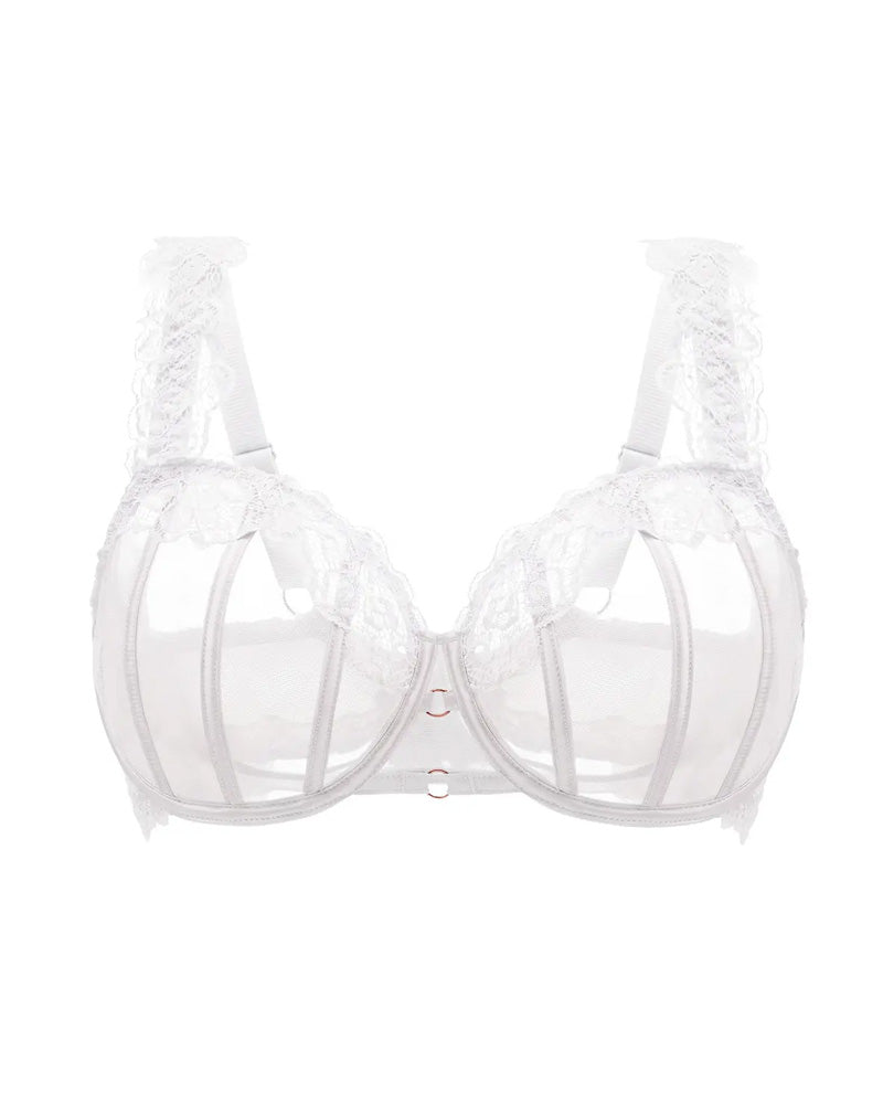 Brassiere Sexy de Encaje Transparente con Realce