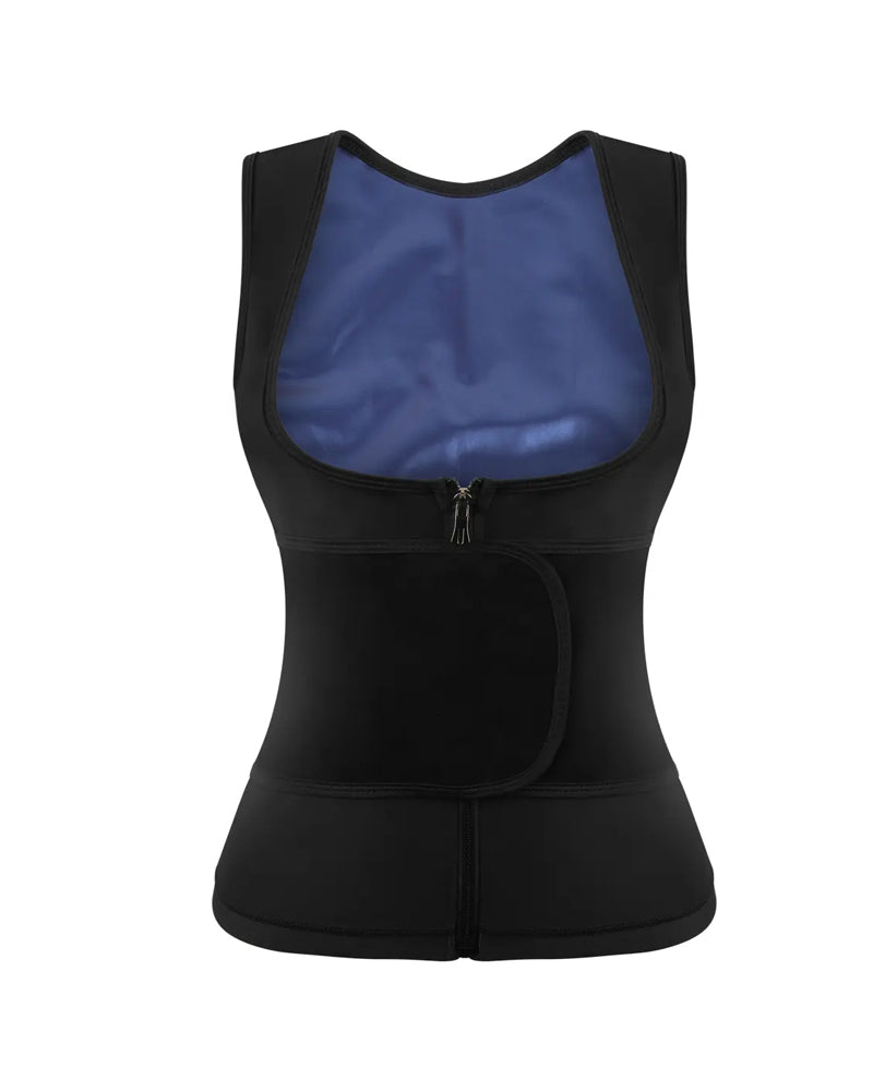 Chaleco Sauna Ajustable para Entrenamiento de Cintura - Induce Sudoración para Mujeres