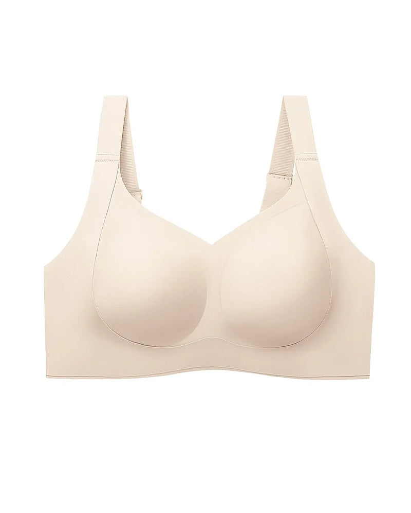 Sostén de Gel para Mujer Sin Aros, Sin Costuras, Doble Capa, Tirantes Elevadores y Copas Completas con Efecto Push-up