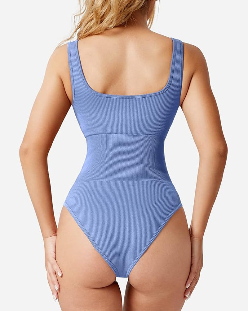 Vestido ajustado sin mangas de canalé para mujer