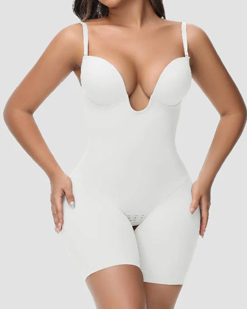 Shapewear Sin Espalda y Sin Tirantes con Escote en U Profundo