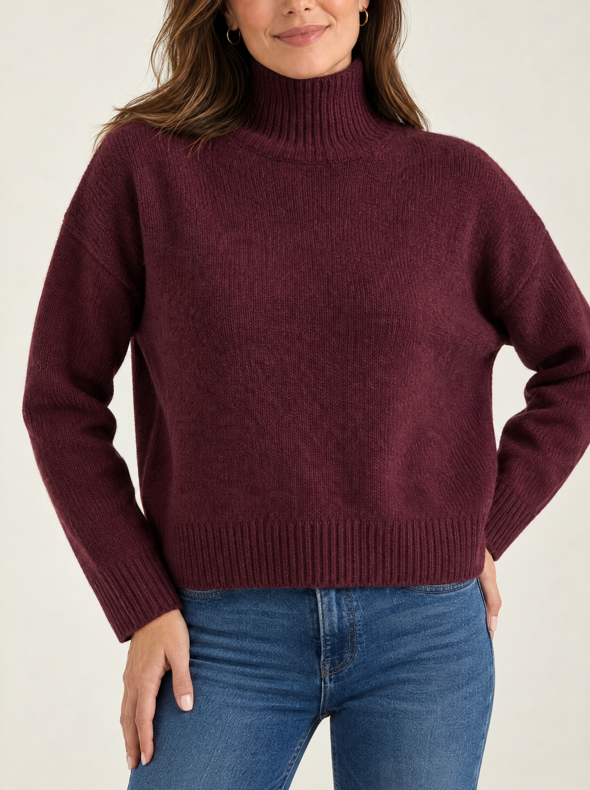Jersey de Cuello Alto de Punto