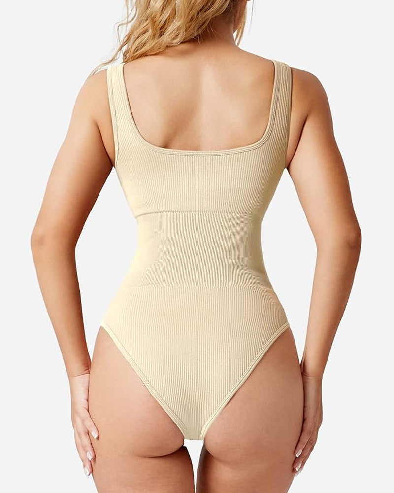 Vestido ajustado sin mangas de canalé para mujer