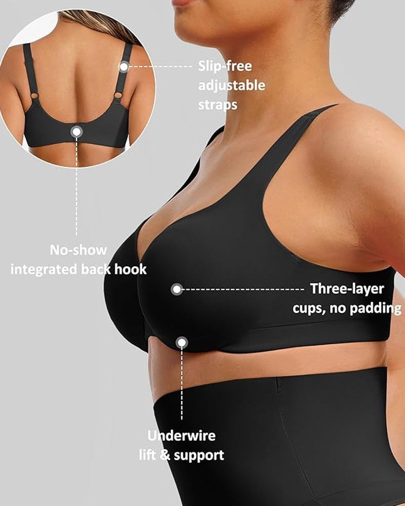 Sostén Sin Aros para Mujeres - Comodidad Total en Tallas Grandes, Cobertura Completa y Sin Costuras para Uso Diario