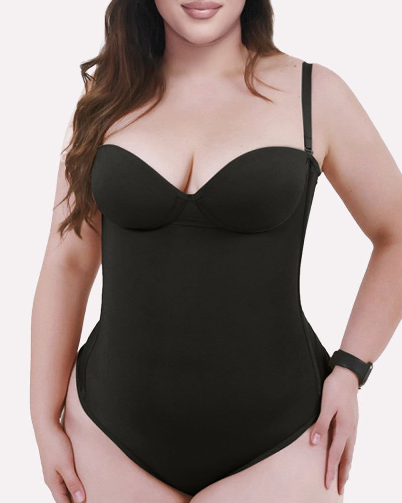 Body Sin Costuras con Cuerdas en la Espalda y Tanga