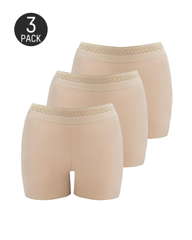 Shorts Modeladores de Cuerpo de Talle Medio con Control Abdomen y Levantamiento de Caderas en Color Sólido