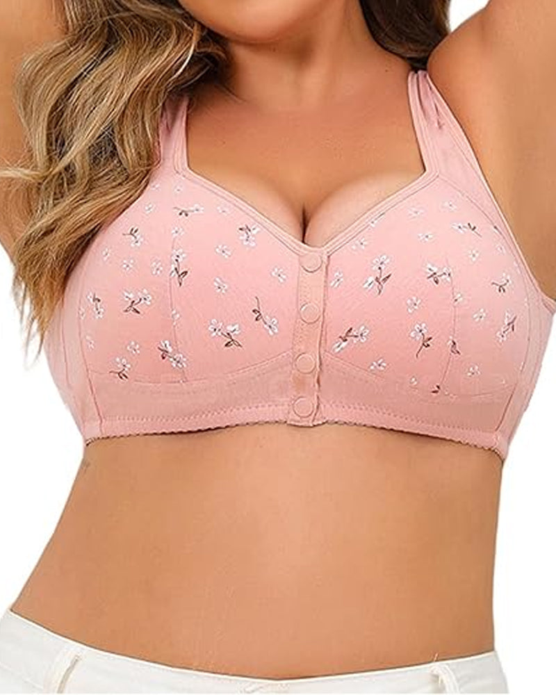 Sostén con Hebilla Frontal Estampada