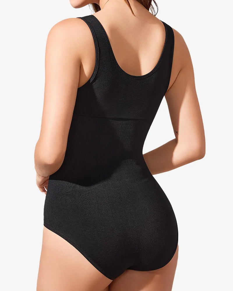 Mallas Tummy sin costuras con cuello redondo para mujer
