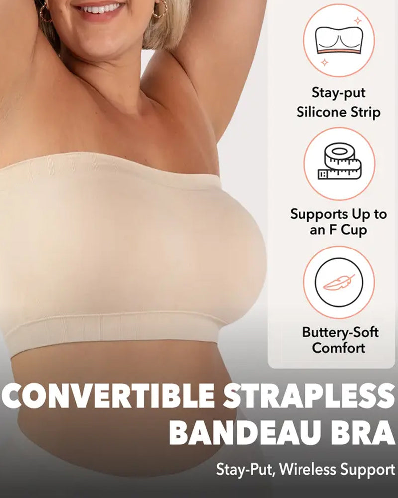Bandeau Sin Tirantes, Sin Costuras y Antideslizante