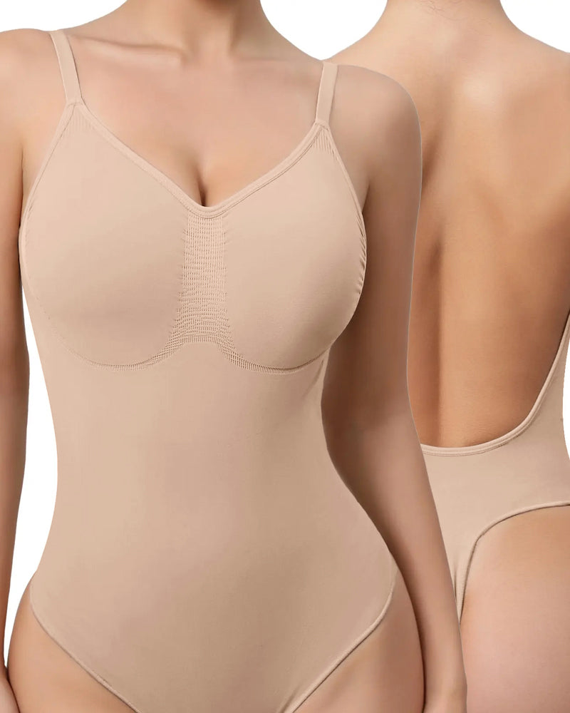 Body Shaper Sin Costuras con V-Cuello para Mujeres