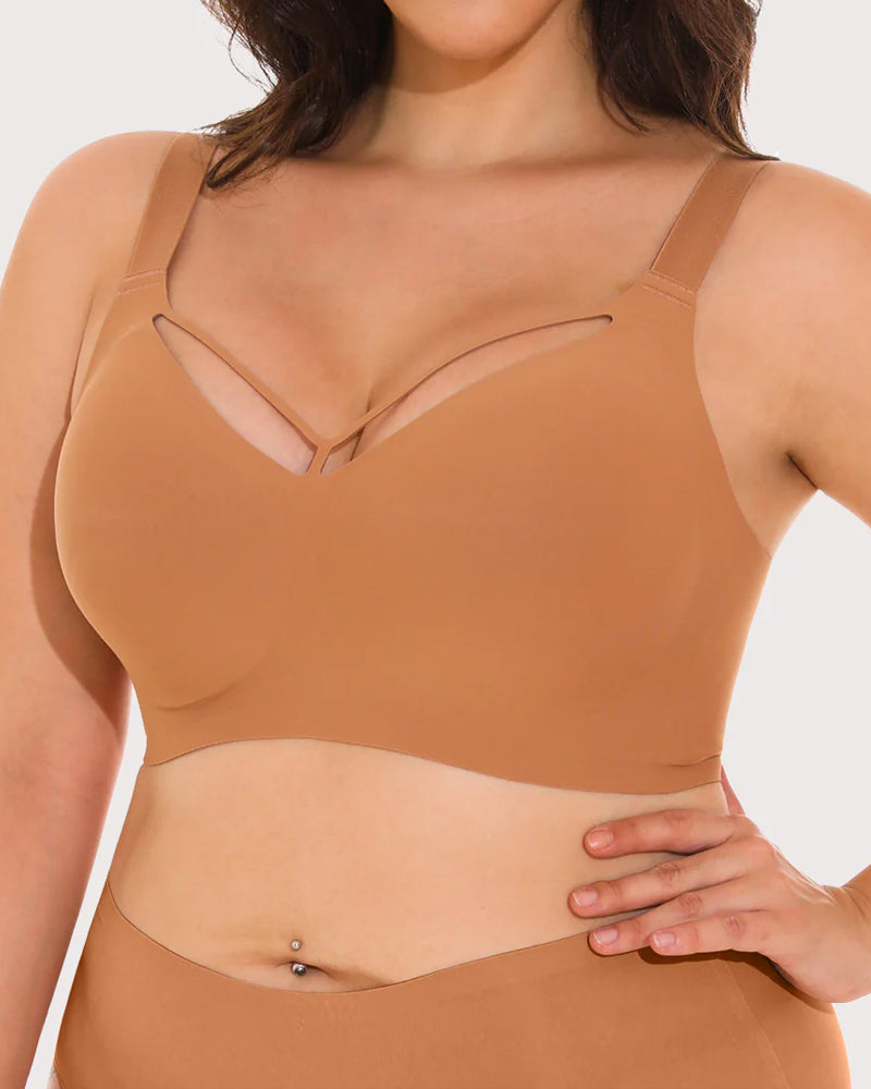 Sujetador Confortable Sin Aros y Sin Costuras para Mujeres de Tallas Grandes