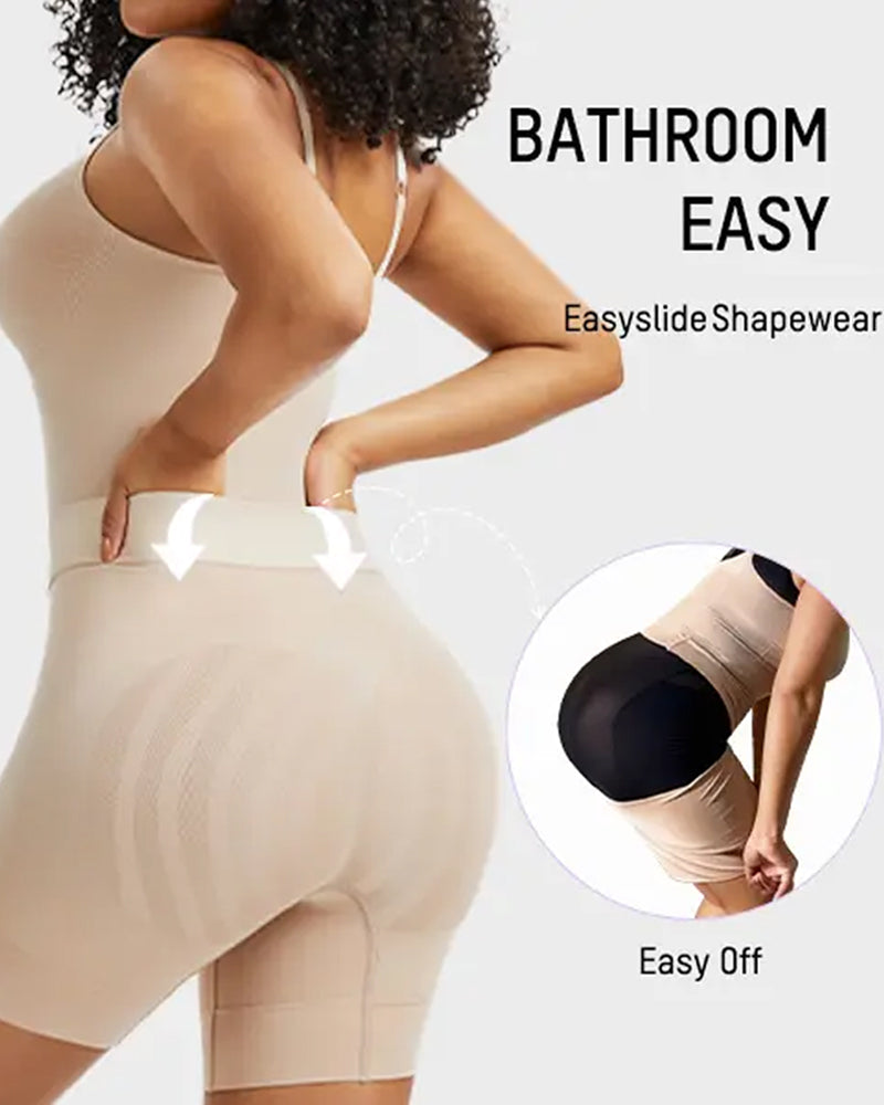 Body elástico sin costuras para control de abdomen femenino, fácil de usar