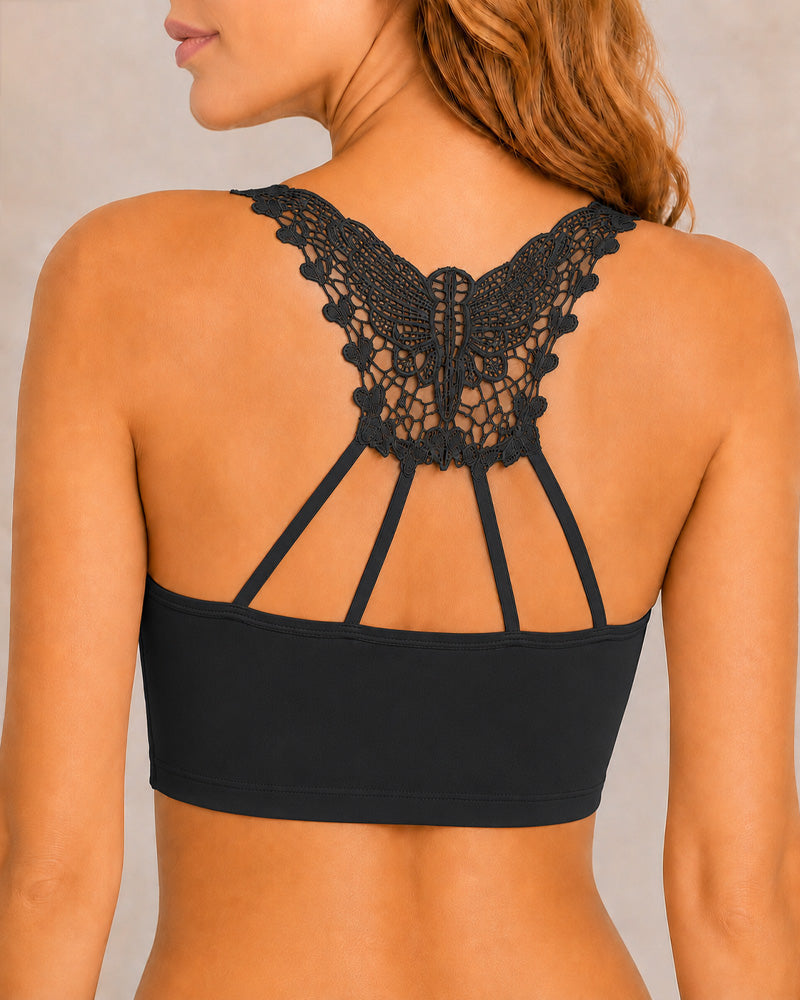 Sujetador Push-up Sin Costuras con Cierre Frontal y Espalda en Forma de Mariposa