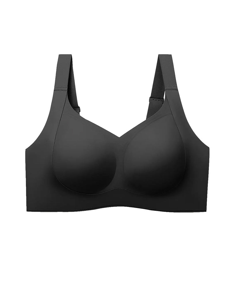 Sostén de Gel para Mujer Sin Aros, Sin Costuras, Doble Capa, Tirantes Elevadores y Copas Completas con Efecto Push-up