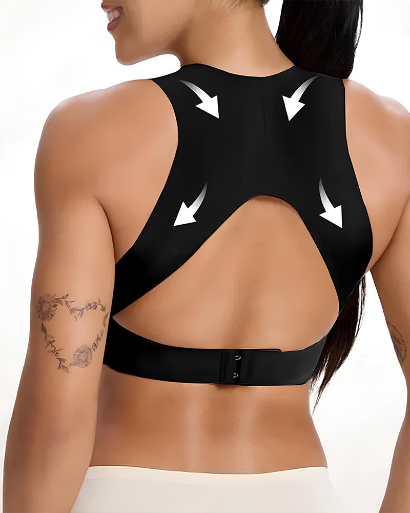 Top Deportivo Corrector de Espalda con Relleno Sin Costuras para Mujer