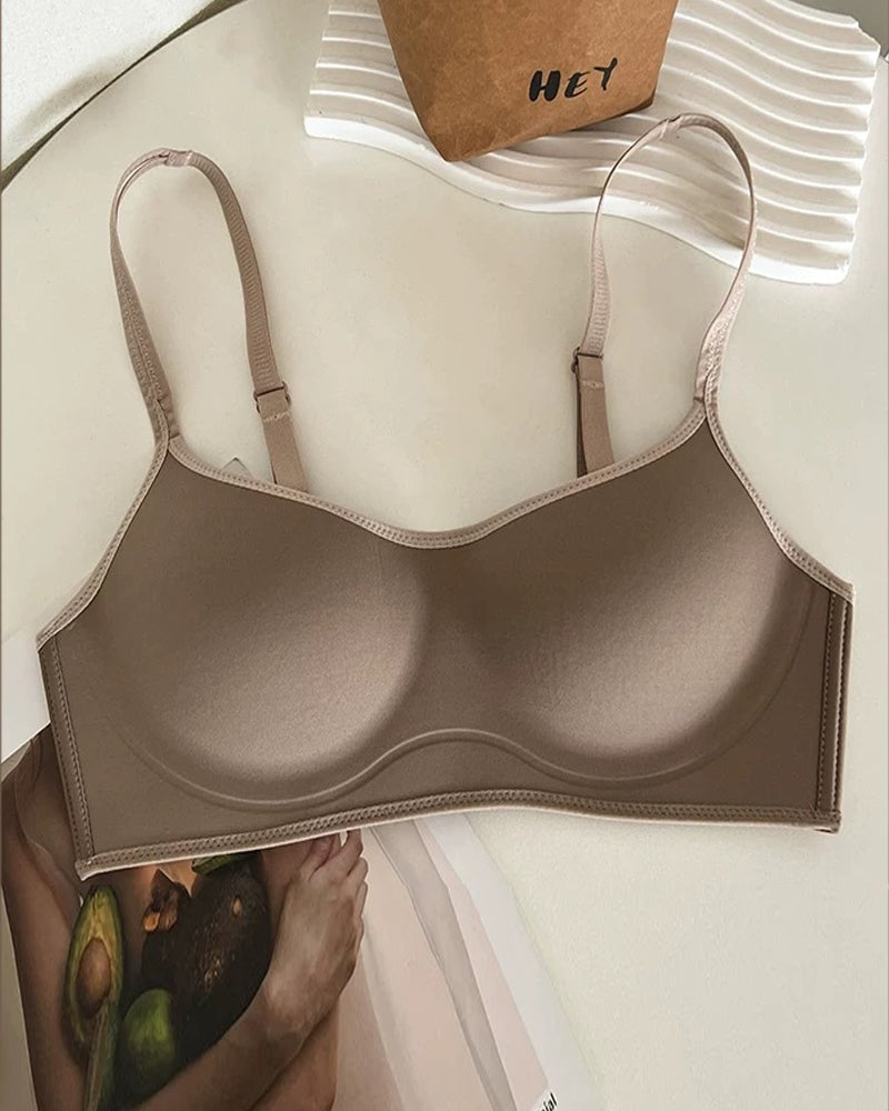 Sostén sin costuras y sin alambres, con realce, cómodo y transpirable para mujer