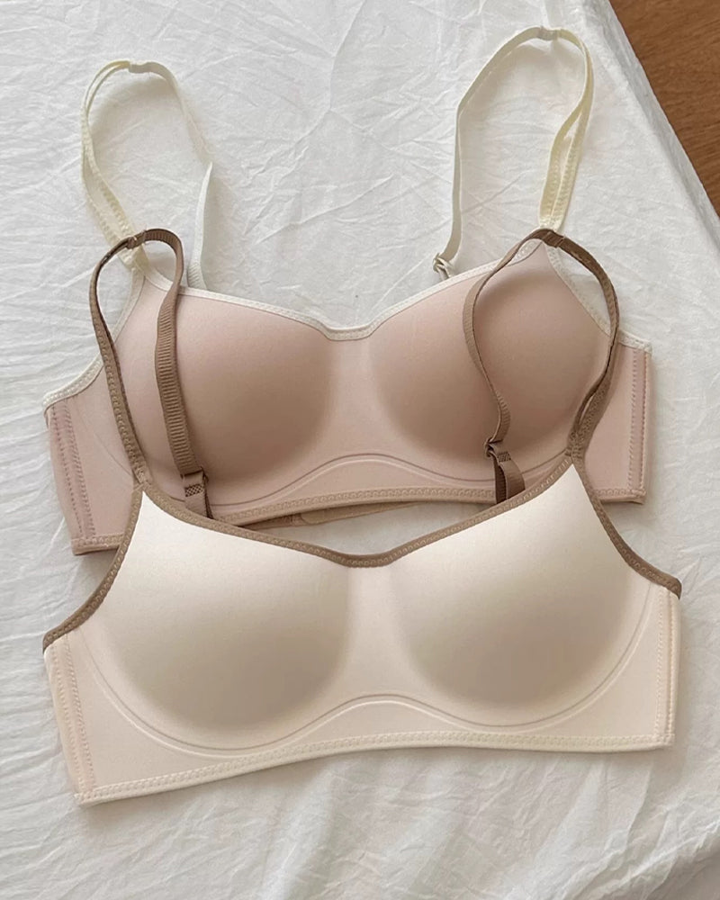 Sostén sin costuras y sin alambres, con realce, cómodo y transpirable para mujer