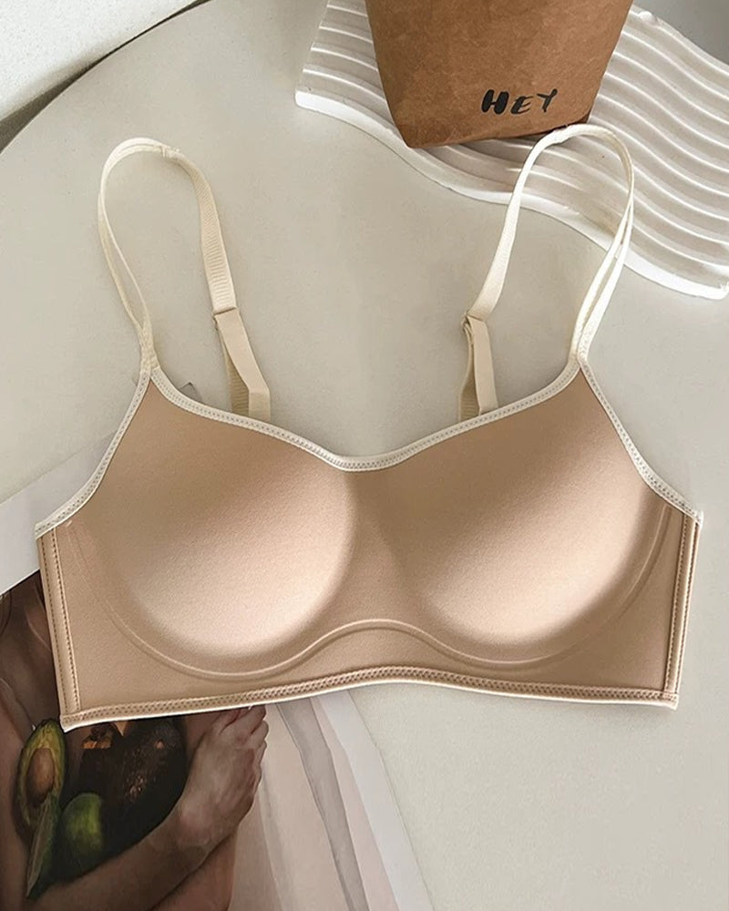 Sostén sin costuras y sin alambres, con realce, cómodo y transpirable para mujer
