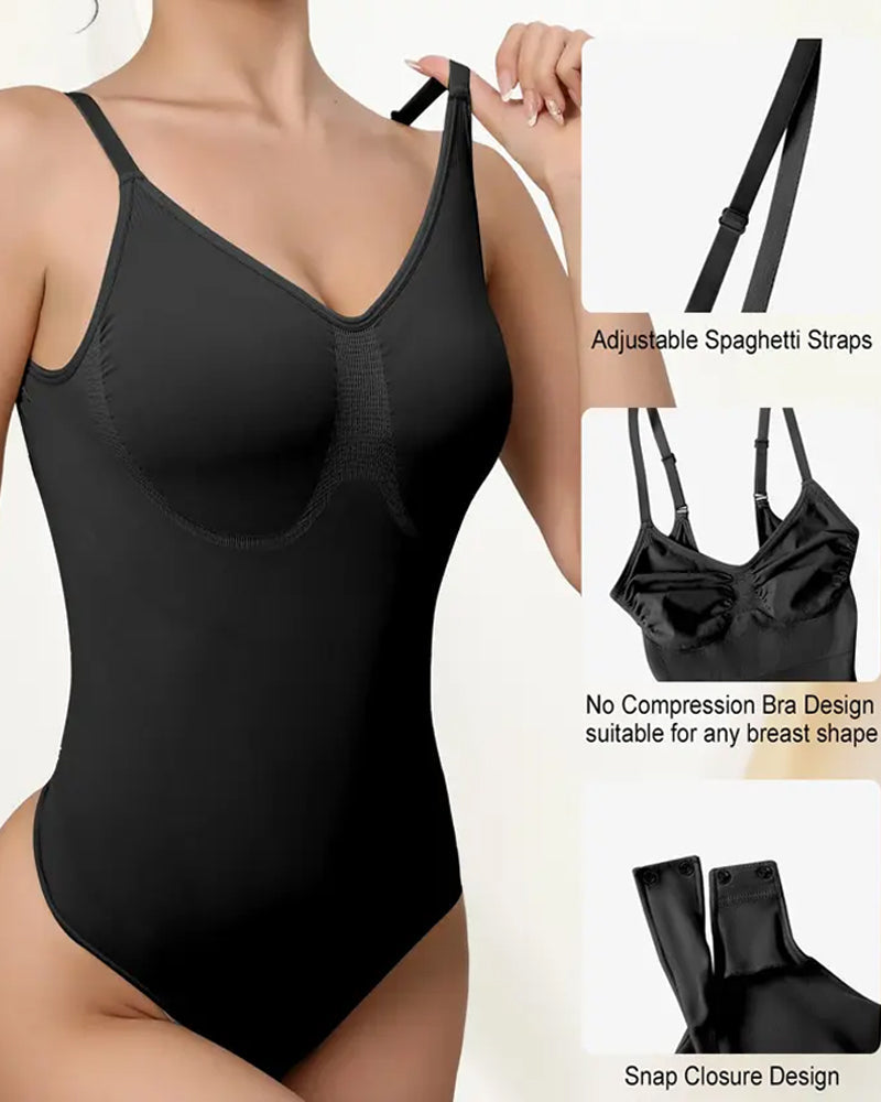 Body Shaper Sin Costuras con V-Cuello para Mujeres