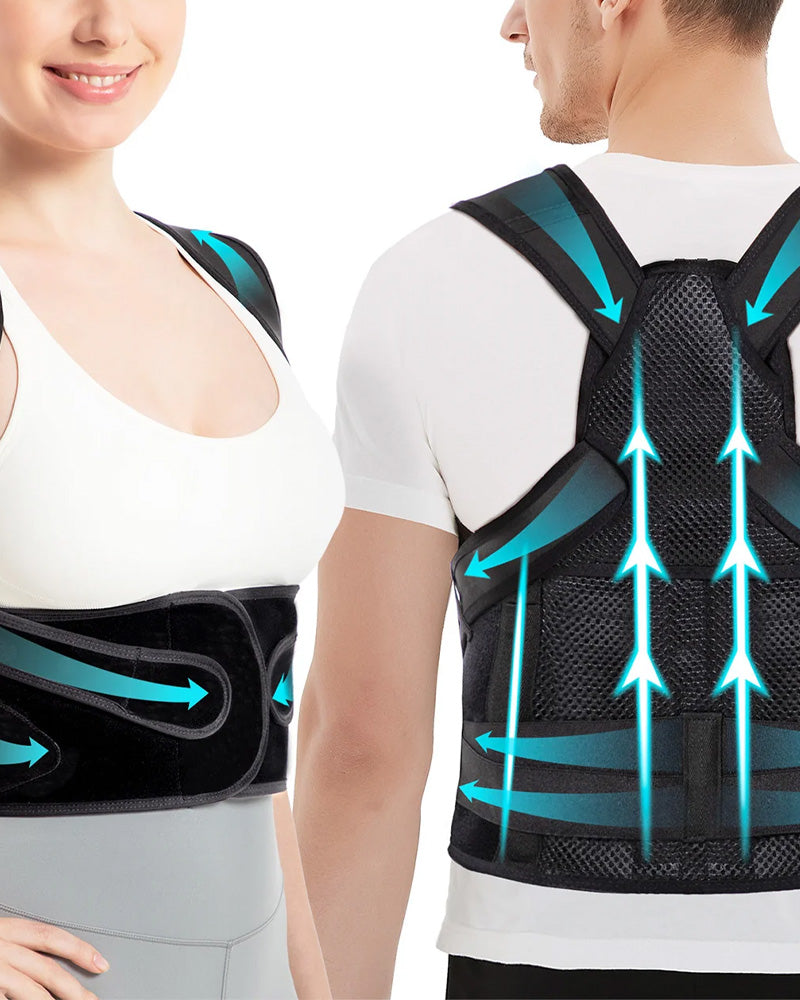 Corrector de Postura Invisible con Soporte de Malla Transpirable para Adultos - Diseño de Espalda Abierta