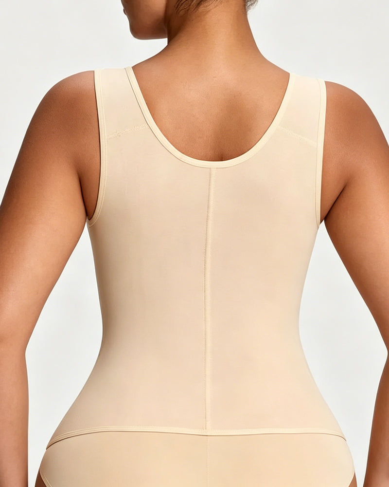 Faja Doble de Compresión Sin Costuras para Mujeres con Cierre y Gancho