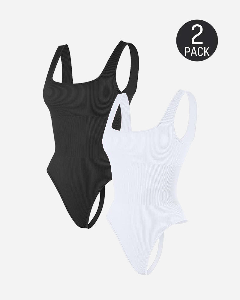 Vestido ajustado sin mangas de canalé para mujer