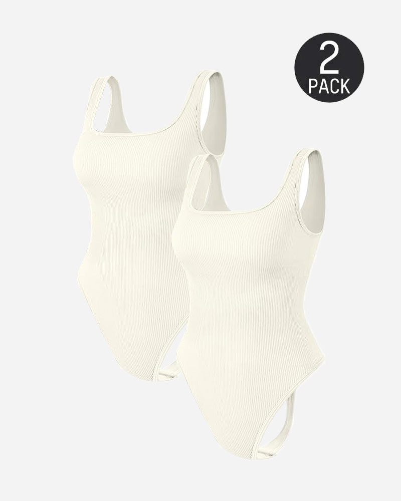 Vestido ajustado sin mangas de canalé para mujer