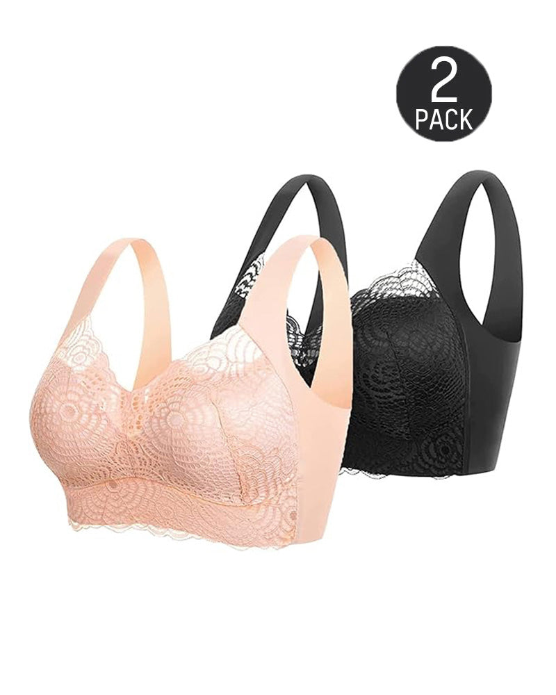 Top de encaje sin costuras con diseño completo