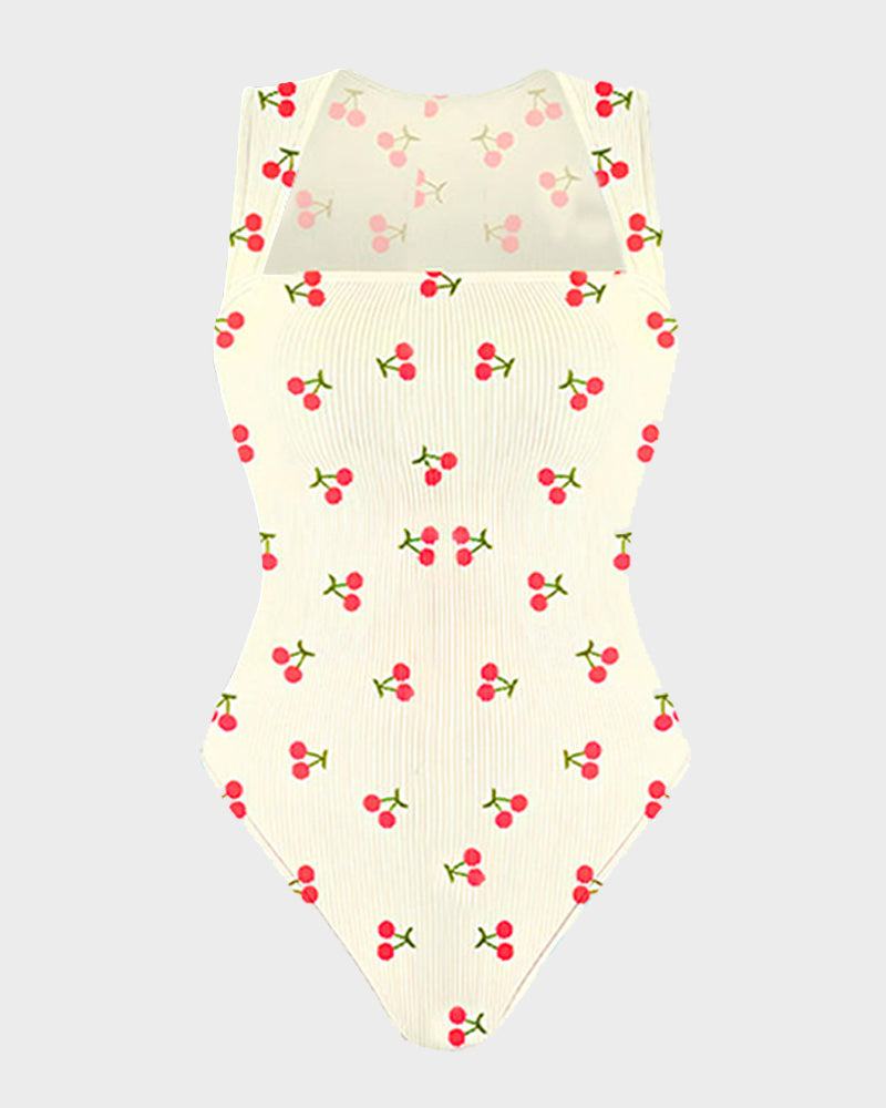 Vestido ajustado con escote cuadrado y tirantes de canalé