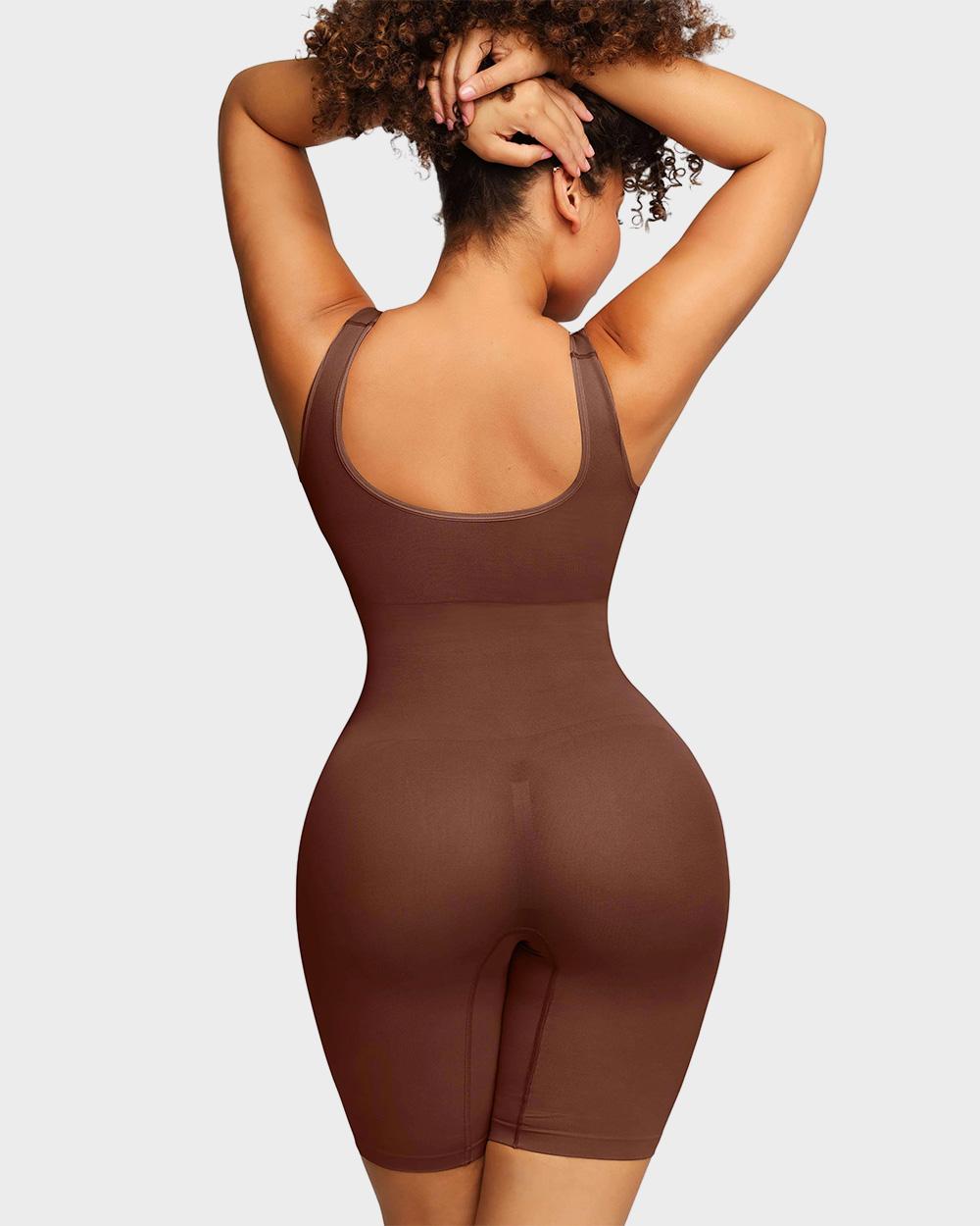 Body sin costuras de corte medio muslo