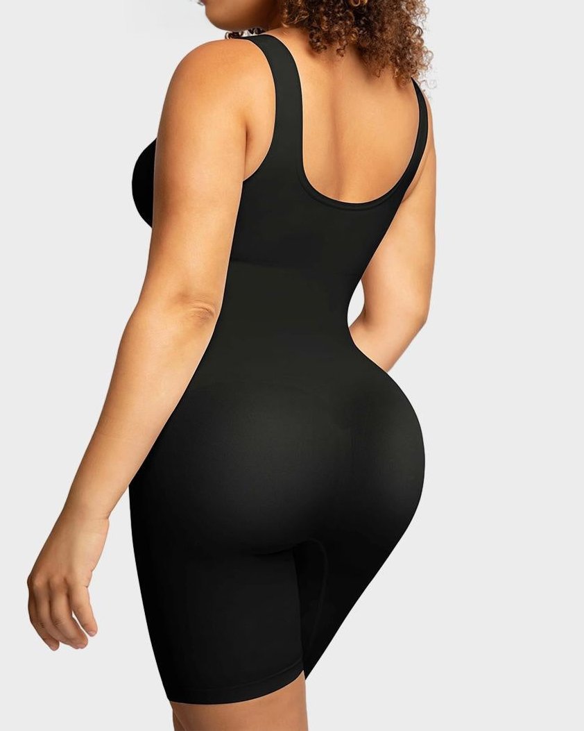 Body sin costuras de corte medio muslo