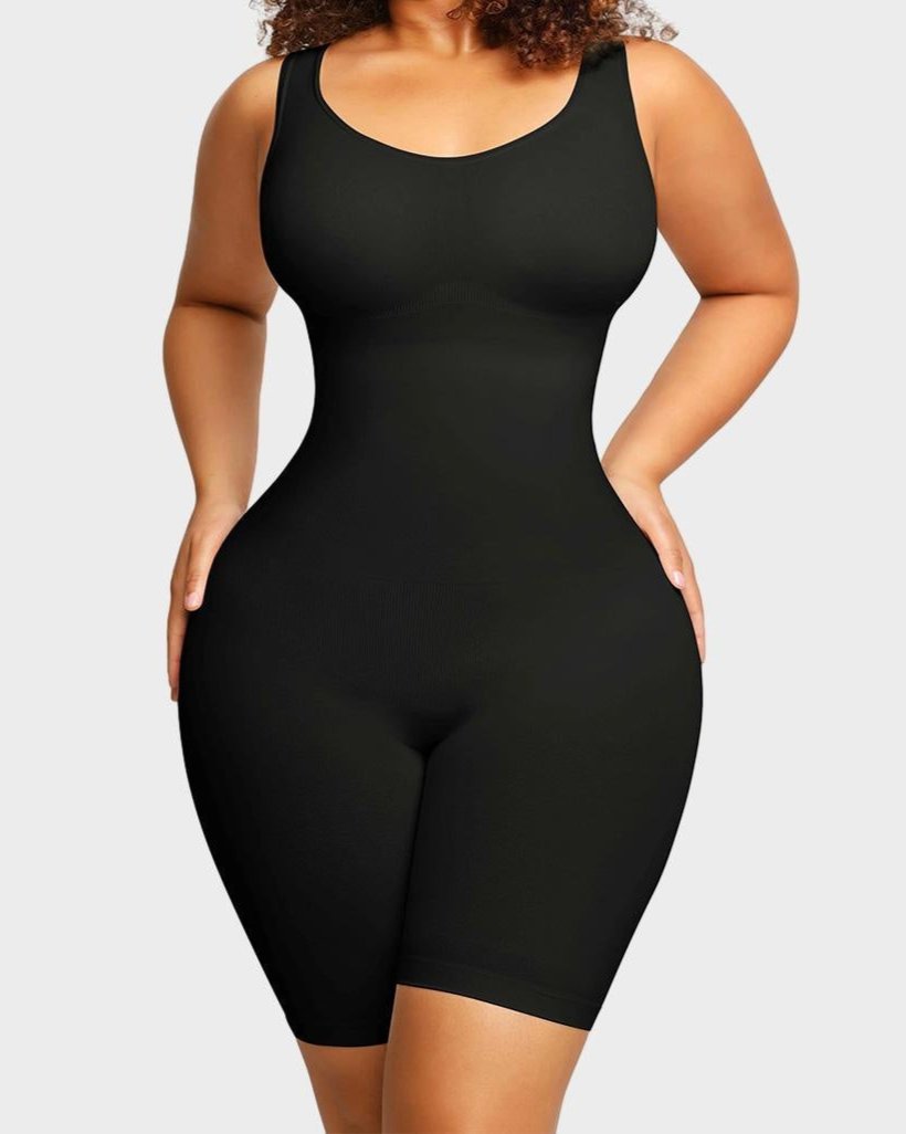 Body sin costuras de corte medio muslo