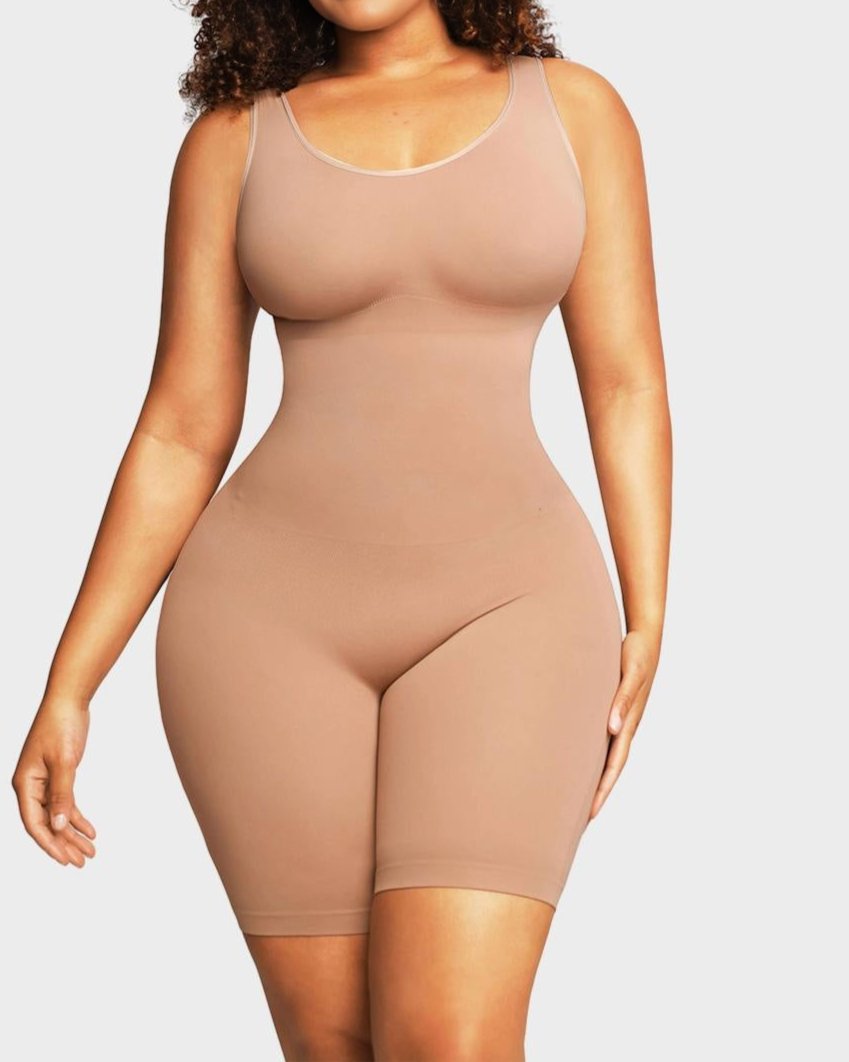 Body sin costuras de corte medio muslo