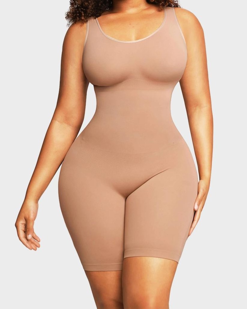 Body sin costuras de corte medio muslo
