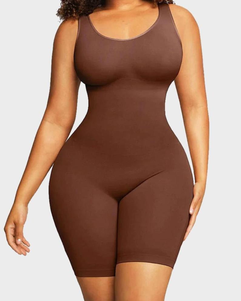 Body sin costuras de corte medio muslo