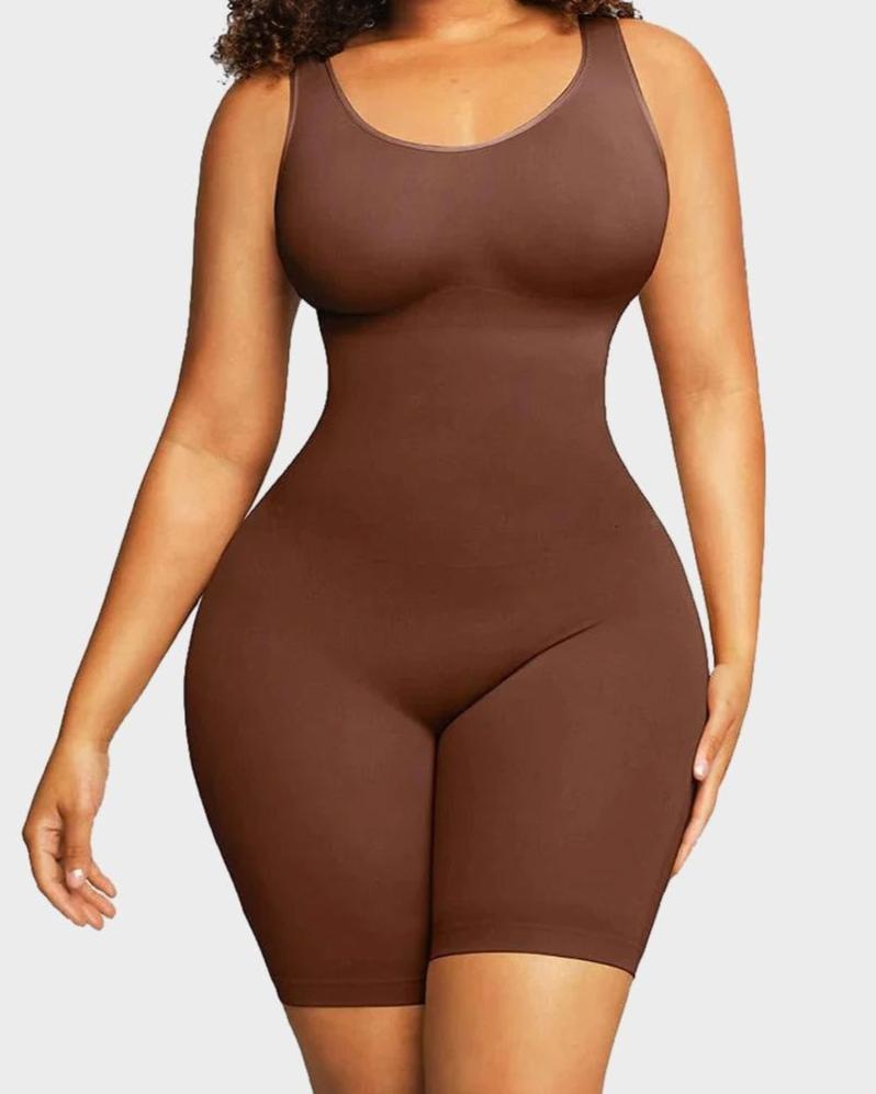 Body sin costuras de corte medio muslo