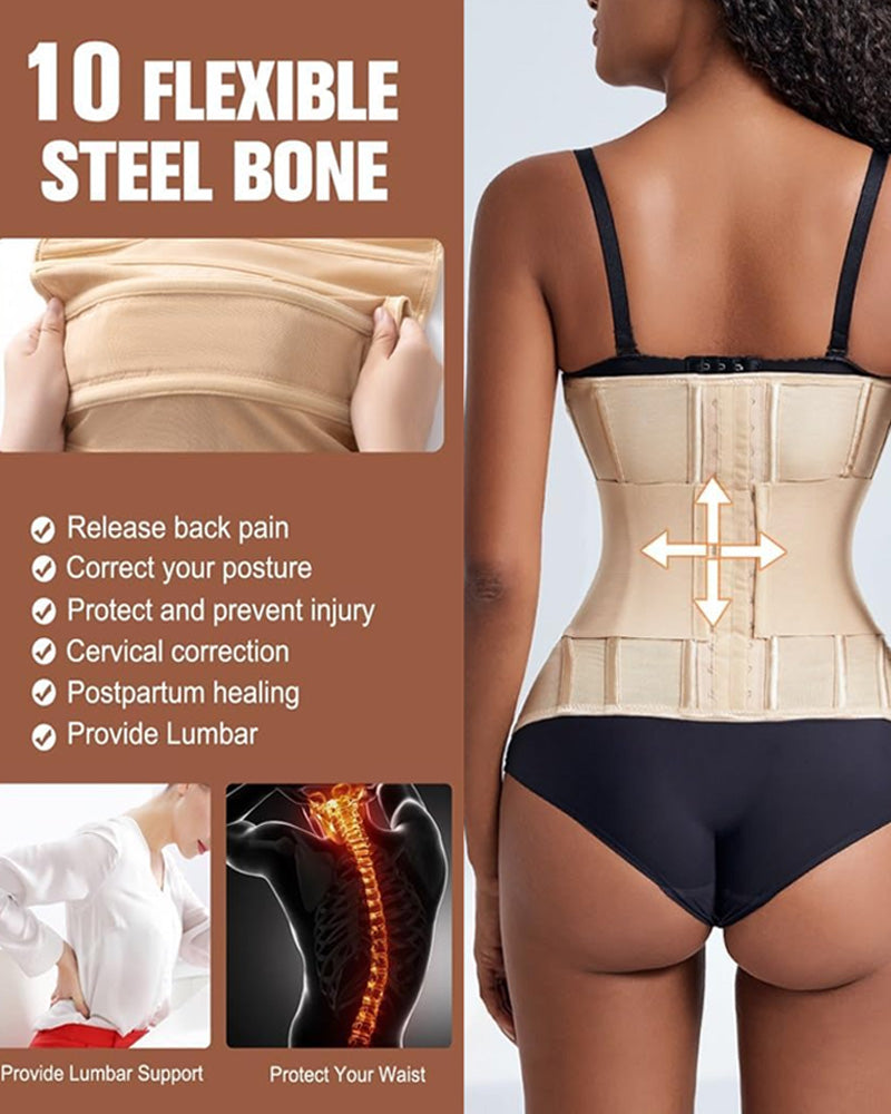 Faja Moldeadora con Soporte para Senos y Entrenador de Cintura con Varilla de Acero para un Abdomen Plano