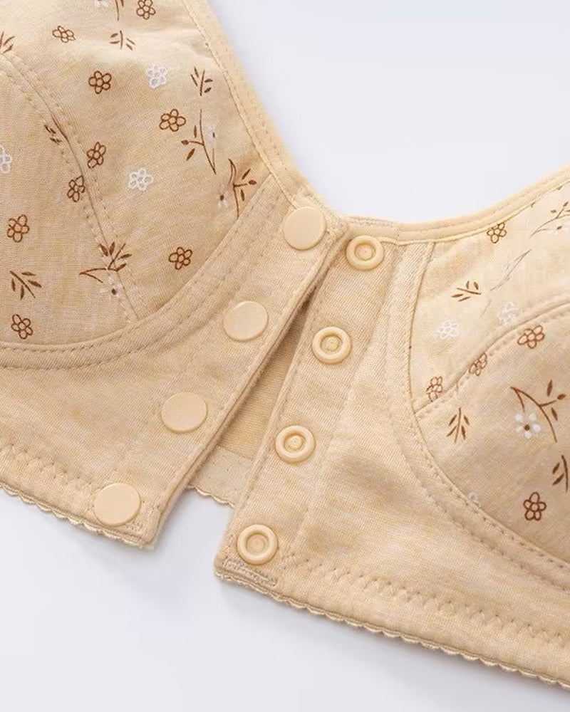 Sostén con Hebilla Frontal Estampada