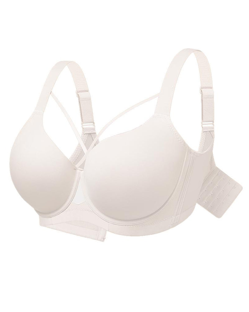 Sostén sin costuras con aros para mujer, con escote en V profundo y soporte cómodo