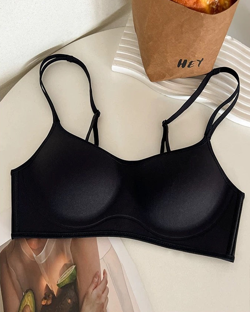 Sostén sin costuras y sin alambres, con realce, cómodo y transpirable para mujer