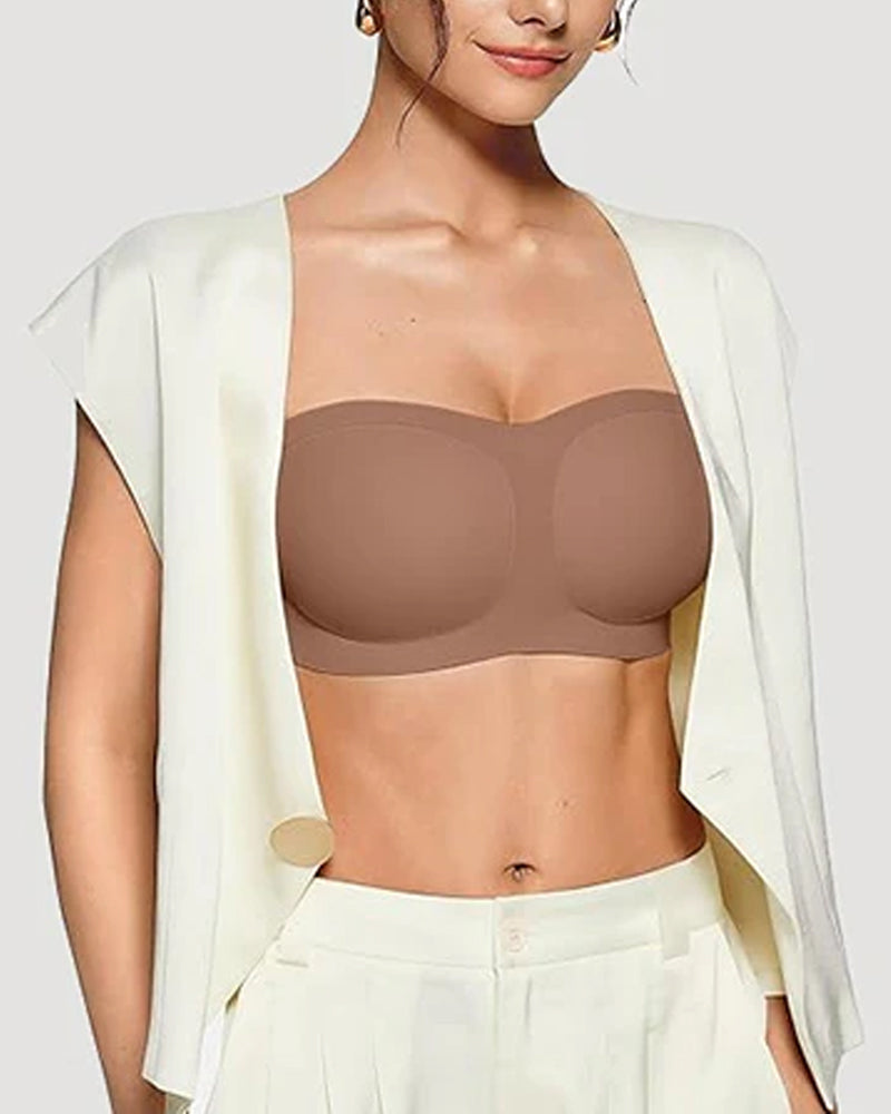 Sostén Push-Up de Silicona Antideslizante y Sin Costuras para Mujeres