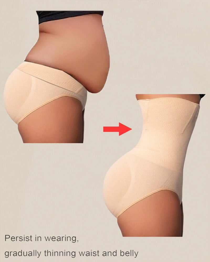 Panties Sin Costuras de Cintura Alta para Mujeres - Moldeo de Abdomen y Realce de Caderas